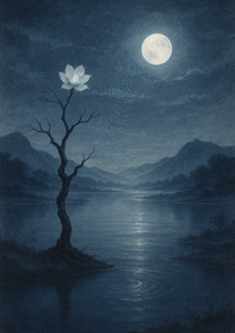 Painting・Xieyi・The Rootless Tree:100 Verses-Verse 9#386– Daoist-inspired Xieyi painting artwork