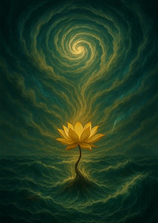 写意画・無根樹24章-第１章 #302– 道(タオ）の哲理詩に基づく写意画アート作品