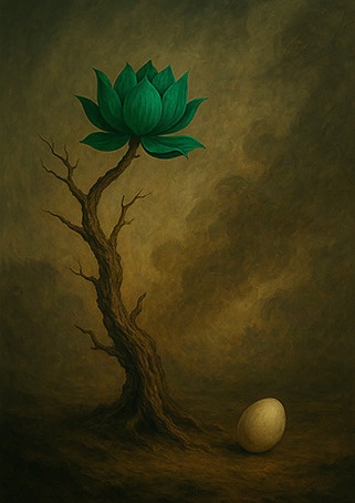 Xieyi・The Rootless Tree:24 Chapters-Chapter 3#406– Daoist-inspired Xieyi painting artwork