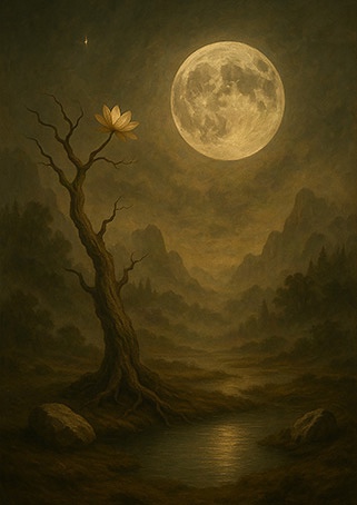 写意画・無根樹24章-第5章#475– 道(タオ)の哲理詩に基づく写意画アート作品