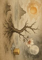 写意画・無根樹24章-第５章#568– 道(タオ）の哲理詩に基づく写意画アート作品