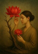 写意画・無根樹24章-第６章#418– 道(タオ）の哲理詩に基づく写意画アート作品