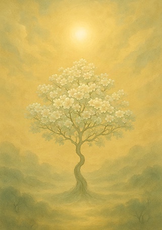 写意画・無根樹24章-第７章#451– 道(タオ）の哲理詩に基づく写意画アート作品