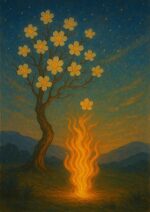 写意画・無根樹24章-第９章#329– 道(タオ）の哲理詩に基づく写意画アート作品