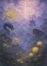 写意画・無根樹24章-第13章#320– 道(タオ）の哲理詩に基づく写意画アート作品