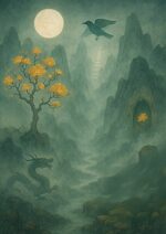 写意画・無根樹24章-第13章#336– 道(タオ）の哲理詩に基づく写意画アート作品