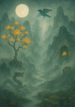 Xieyi・The Rootless Tree:24 Chapters-Chapter 13#336– Daoist-inspired Xieyi painting artwork