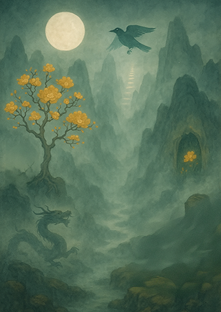 Xieyi・The Rootless Tree:24 Chapters-Chapter 13#336– Daoist-inspired Xieyi painting artwork