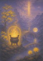 写意画・無根樹24章-第14章#300– 道(タオ）の哲理詩に基づく写意画アート作品