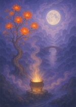 写意画・無根樹24章-第15章#348– 道(タオ）の哲理詩に基づく写意画アート作品