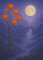 写意画・無根樹24章-第15章#414– 道(タオ）の哲理詩に基づく写意画アート作品