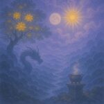 写意画・無根樹24章-第16章#531– 道(タオ）の哲理詩に基づく写意画アート作品