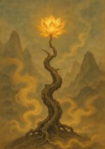 写意画・無根樹24章-第16章#557– 道(タオ）の哲理詩に基づく写意画アート作品