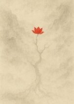 写意画・無根樹24章-第23章#566– 道(タオ）の哲理詩に基づく写意画アート作品