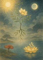 写意画・無根樹24章-補篇第2章#308– 道(タオ）の哲理詩に基づく写意画アート作品