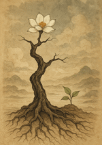 Xieyi・The Rootless Tree:24 Chapters-Appendix IV#415– Daoist-inspired Xieyi painting artwork