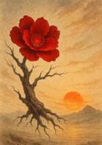 写意画・無根樹100首-第3首#429– 道(タオ）の哲理詩に基づく写意画アート作品