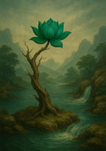 Xieyi・The Rootless Tree:100 Verses-Verse 7#341– Daoist-inspired Xieyi painting artwork