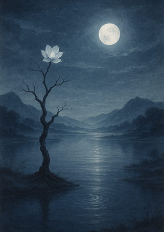 Xieyi・The Rootless Tree:100 Verses-Verse 9#386– Daoist-inspired Xieyi painting artwork