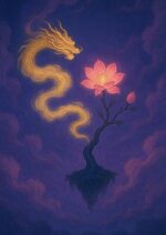 写意画・無根樹100首-第12首#573– 道(タオ）の哲理詩に基づく写意画アート作品