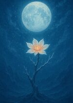 写意画・無根樹100首-第13首#589– 道(タオ）の哲理詩に基づく写意画アート作品