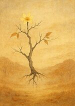 写意画・無根樹100首-第14首#345– 道(タオ）の哲理詩に基づく写意画アート作品