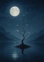 写意画・無根樹100首-第15首#303– 道(タオ)の哲理詩に基づく写意画アート作品