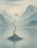 Xieyi・The Rootless Tree:100 Verses-Verse 25#442– Daoist-inspired Xieyi painting artwork