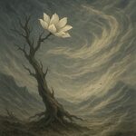 写意画・無根樹100首-第28首#512– 道(タオ）の哲理詩に基づく写意画アート作品