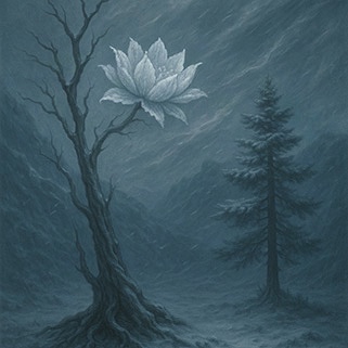 写意画・無根樹100首-第29首#523– 道(タオ）の哲理詩に基づく写意画アート作品