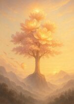 写意画・無根樹100首-第33首#347– 道(タオ）の哲理詩に基づく写意画アート作品