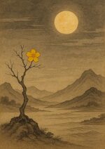 写意画・無根樹100首-第35首#313– 道(タオ）の哲理詩に基づく写意画アート作品