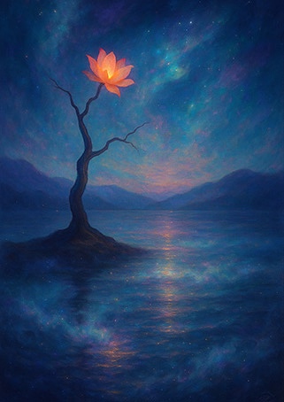 Xieyi・The Rootless Tree:100 Verses-Verse 36#495– Daoist-inspired Xieyi painting artwork