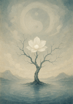 Xieyi・The Rootless Tree:100 Verses-Verse 45#413– Daoist-inspired Xieyi painting artwork