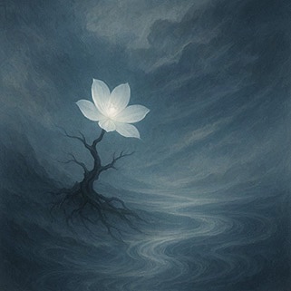 写意画・無根樹100首-第45首#522– 道(タオ）の哲理詩に基づく写意画アート作品