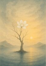 写意画・無根樹100首-第46首#430– 道(タオ）の哲理詩に基づく写意画アート作品