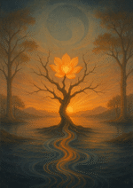 Xieyi・The Rootless Tree:100 Verses-Verse 48#351– Daoist-inspired Xieyi painting artwork