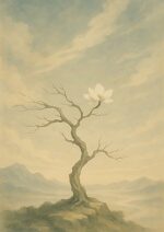 写意画・無根樹100首-第50首#304– 道(タオ）の哲理詩に基づく写意画アート作品