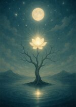 写意画・無根樹100首-第53首#374– 道(タオ）の哲理詩に基づく写意画アート作品