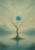 写意画・無根樹100首-第56首#332– 道(タオ）の哲理詩に基づく写意画アート作品