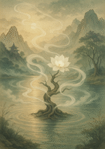 Xieyi・The Rootless Tree:100 Verses-Verse 58#366– Daoist-inspired Xieyi painting artwork