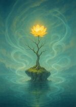 写意画・無根樹100首-第59首#401– 道(タオ）の哲理詩に基づく写意画アート作品