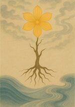 写意画・無根樹100首-第64首#562– 道(タオ）の哲理詩に基づく写意画アート作品