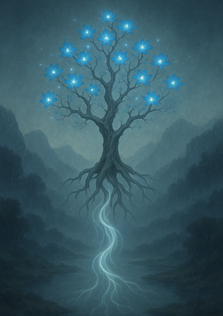 Xieyi・The Rootless Tree:100 Verses-Verse 66#424– Daoist-inspired Xieyi painting artwork