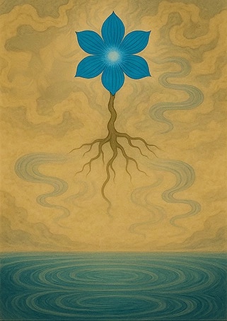 写意画・無根樹100首-第66首#431– 道(タオ)の哲理詩に基づく写意画アート作品