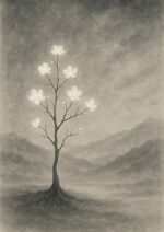 写意画・無根樹100首-第68首#395– 道(タオ）の哲理詩に基づく写意画アート作品