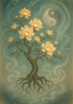 写意画・無根樹100首-第71首#460– 道(タオ）の哲理詩に基づく写意画アート作品