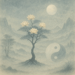 Xieyi・The Rootless Tree:100 Verses-Verse 73#511– Daoist-inspired Xieyi painting artwork