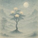 写意画・無根樹100首-第73首#548– 道(タオ）の哲理詩に基づく写意画アート作品