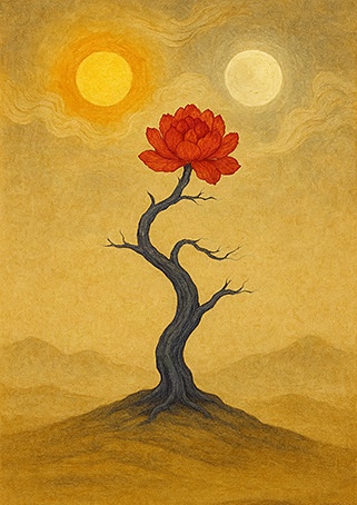 Xieyi・The Rootless Tree:100 Verses-Verse 78#480– Daoist-inspired Xieyi painting artwork